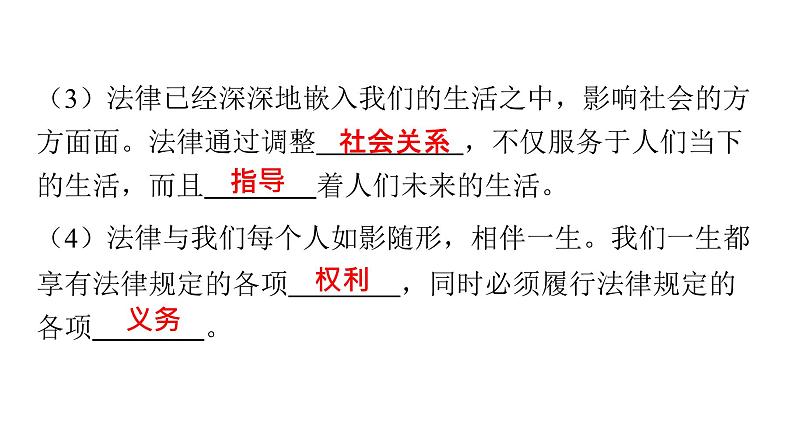 人教版七年级道德与法治下册第四单元第九课第一课时生活需要法律课时教学课件第6页