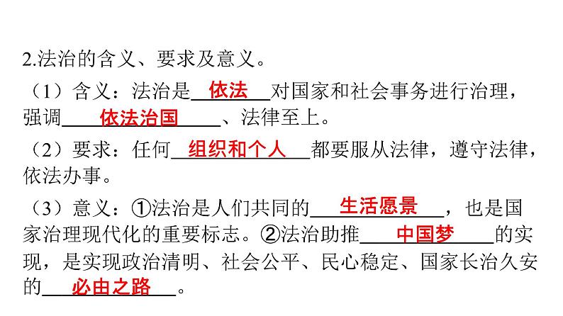 人教版七年级道德与法治下册第四单元第九课第一课时生活需要法律课时教学课件第8页