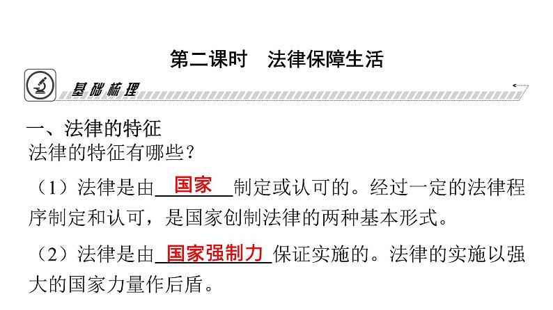 人教版七年级道德与法治下册第四单元第九课第二课时法律保障生活课时教学课件第3页