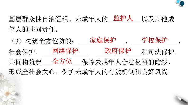 人教版七年级道德与法治下册第四单元第十课第一课时法律为我们护航课时教学课件第8页