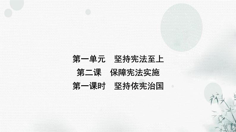 人教版八年级道德与法治下册第一单元第二课第一课时坚持依宪治国课件01