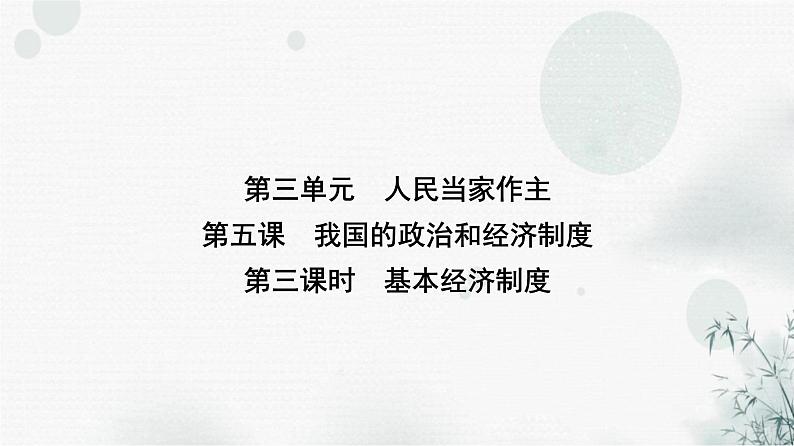 人教版八年级道德与法治下册第三单元第五课第三课时基本政治制度课件01