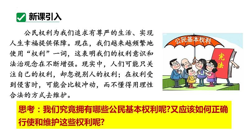 3.1 公民基本权利  课件  ---2023-2024学年统编版道德与法治八年级下册第4页