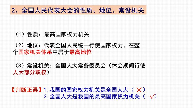 6.1 国家权力机关 课件 ---2023-2024学年统编版道德与法治八年级下册第6页