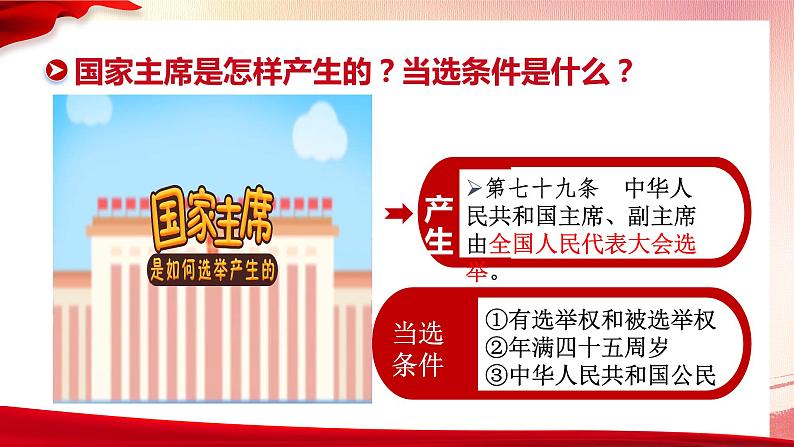 6.2 中华人民共和国主席 课件 -2023-2024学年统编版道德与法治八年级下册第3页