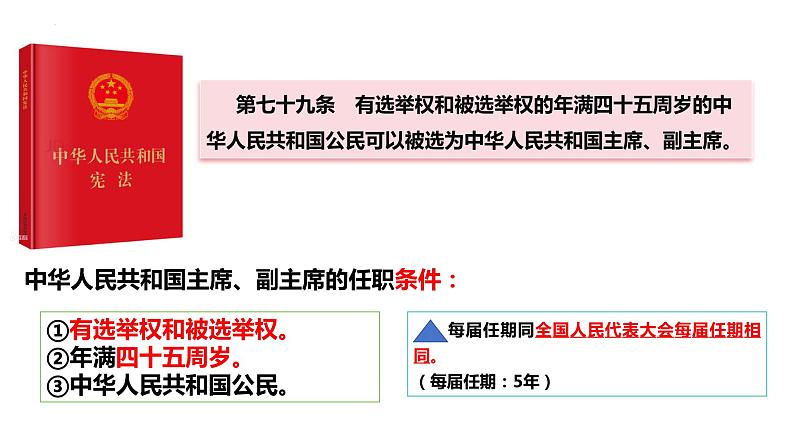 6.2 中华人民共和国主席 课件)-2023-2024学年统编版道德与法治八年级下册06