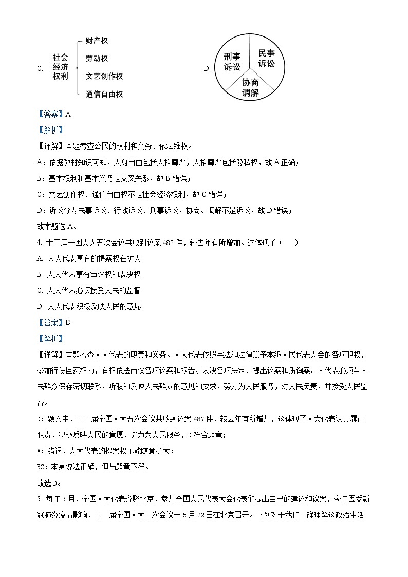 甘肃省定西市陇西县2023-2024学年八年级下学期期中道德与法治试题（原卷版+解析版）02