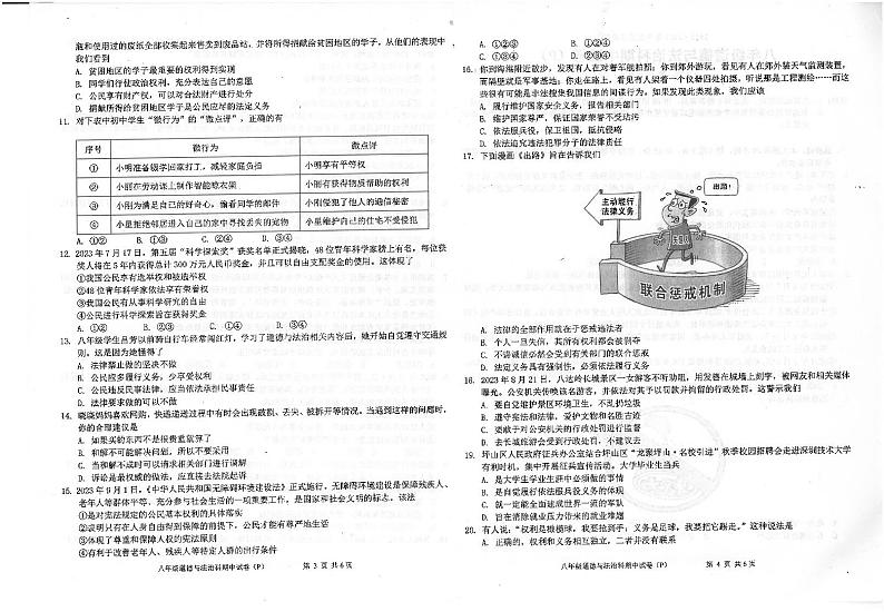 广东省汕头市潮南区陈店镇+2023-2024学年八年级下学期4月期中道德与法治试题第2页