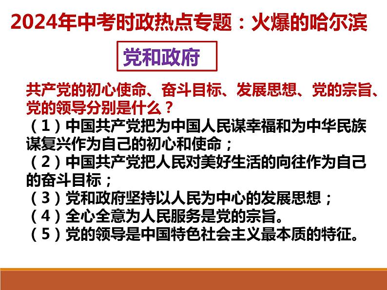 5. 火爆的哈尔滨---2024年中考时政热点专题讲解课件PPT04