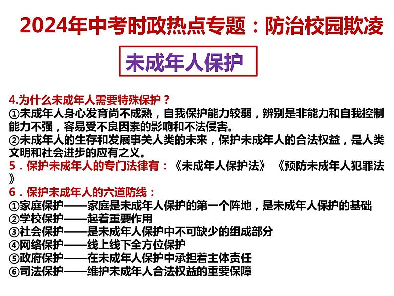 11. 防治校园欺凌---2024年中考时政热点专题讲解课件PPT第6页