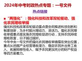 22.一号文件---2024年中考时政热点专题讲解课件PPT