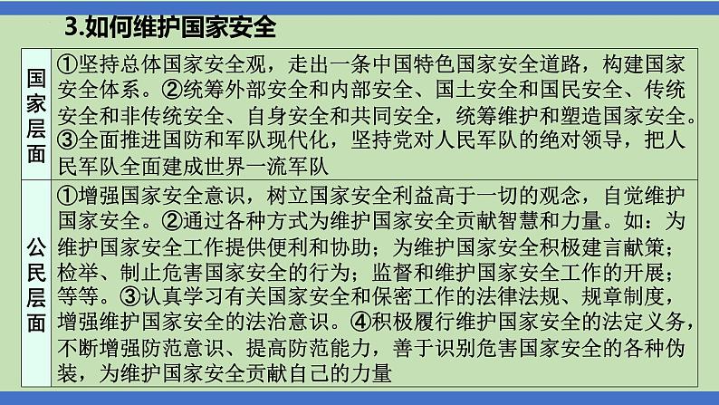 第11课时  国家安全  人人有责-2024年中考道德与法治一轮知识梳理课件PPT第7页