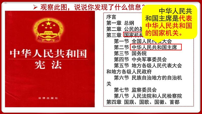 6.2中华人民共和国主席  同步课件-2023-2024学年八年级道德与法治下册 （部编版）第6页