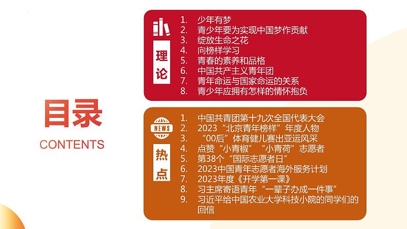 青春梦想勇担当  争做时代好少年  课件  2024年中考道德与法治 时政热点专题复习02