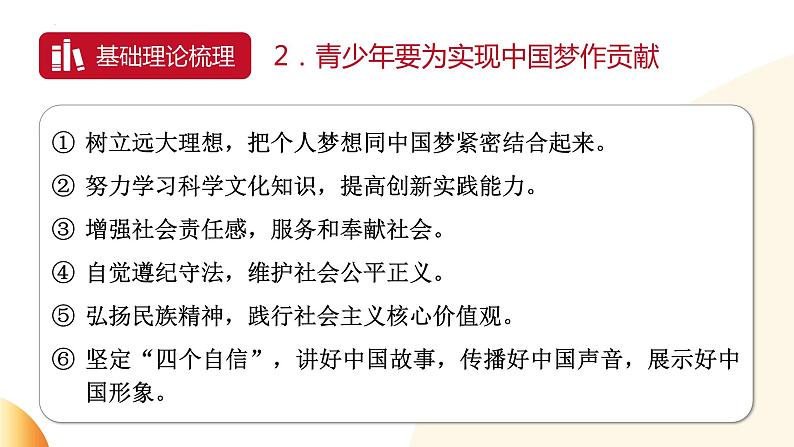 青春梦想勇担当  争做时代好少年  课件  2024年中考道德与法治 时政热点专题复习04