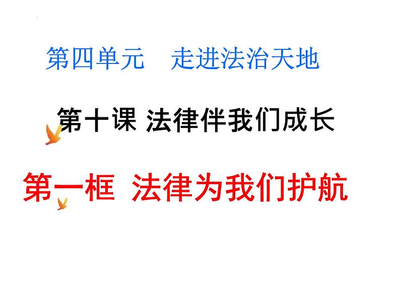 10.1+法律为我们护航+课件-2023-2024学年统编版七年级道德与法治下册第1页