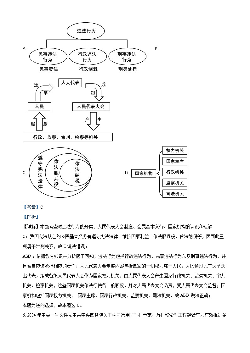 2024年宁夏银川市景博中学中考一模道德与法治试题（原卷版+解析版）03