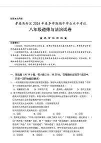 湖北省孝感市高新区2023-2024学年八年级下学期期中考试道德与法治试卷