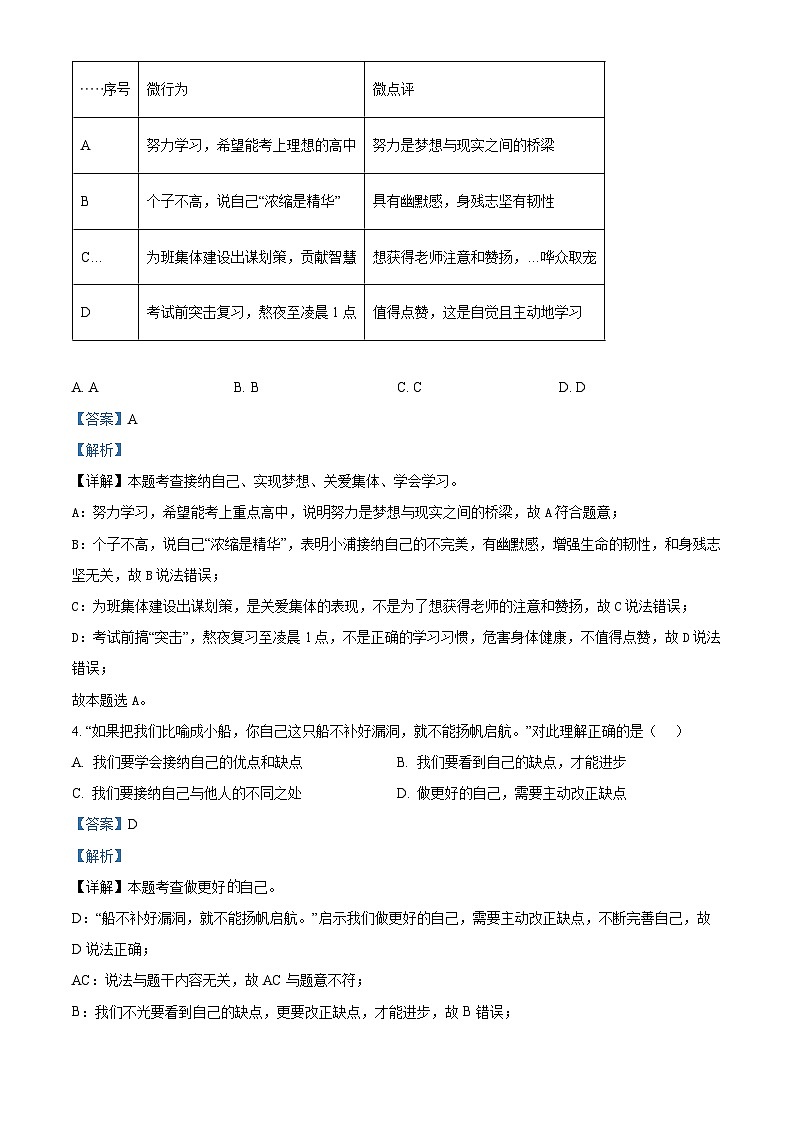2024年吉林省长春市十校中考二模道德与法治试题（原卷版+解析版）02