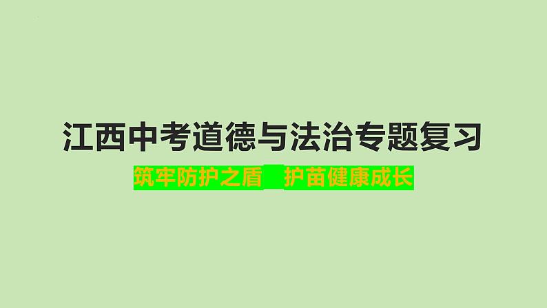 中考道德与法治专题复习课件：守护未成年人健康成长第1页