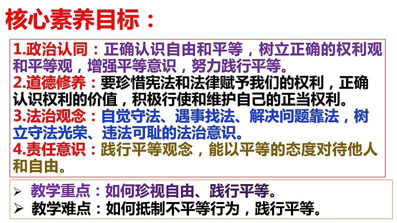 7.2 自由平等的追求 （课件）2023-2024学年八年级道德与法治下册 （统编版）第3页