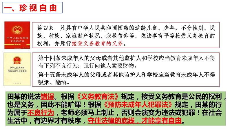 7.2 自由平等的追求 （课件）2023-2024学年八年级道德与法治下册 （统编版）第7页