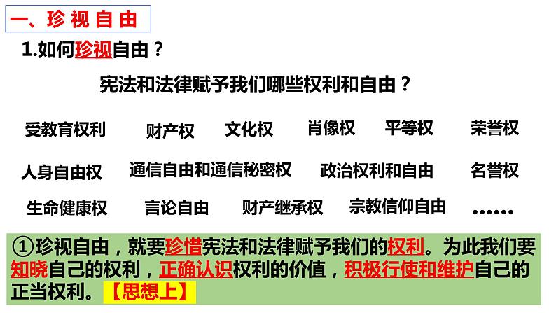 7.2 自由平等的追求 （课件）2023-2024学年八年级道德与法治下册 （统编版）第8页