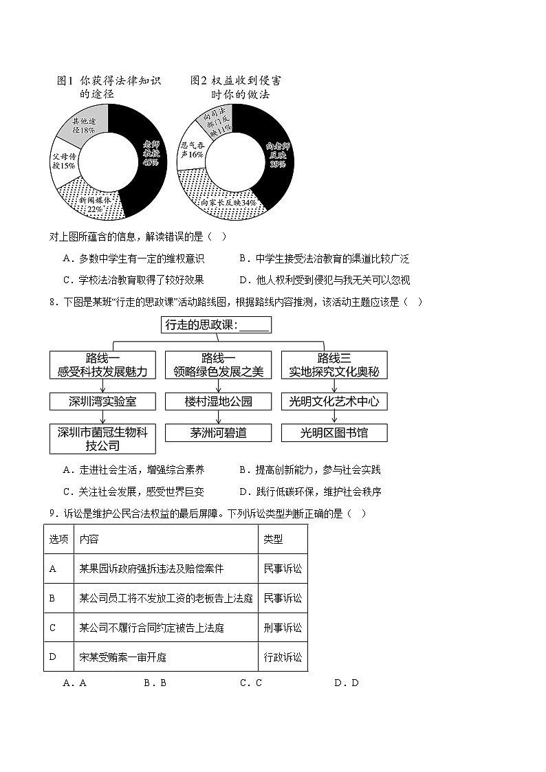 道德与法治（全国通用）-2024年中考第三次模拟考试（含答题卡及答案解析）03