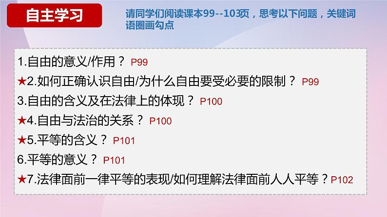 7.1 自由平等的真谛 课件-2023-2024学年八年级下册道德与法治04