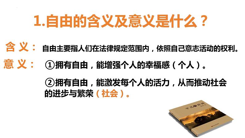 7.1 自由平等的真谛+课件-2023-2024学年统编版道德与法治八年级下册第3页