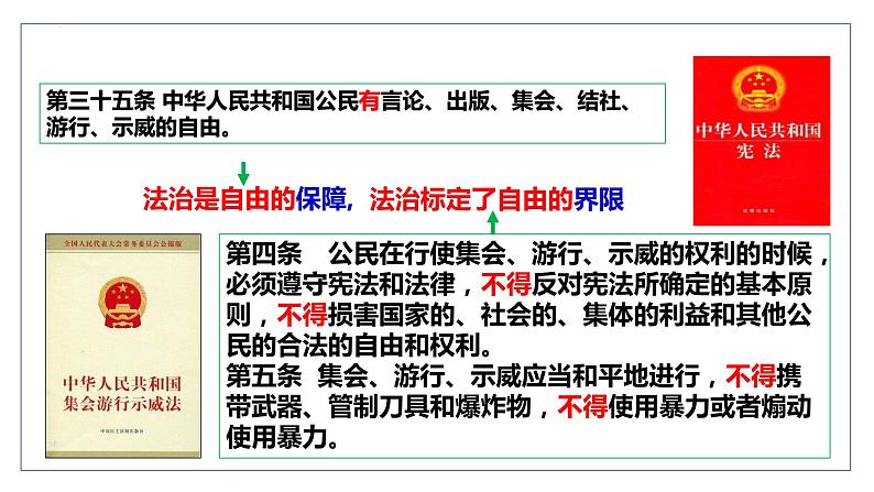 7.1 自由平等的真谛+课件-2023-2024学年统编版道德与法治八年级下册第6页