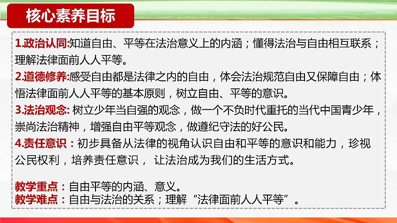 7.1+自由平等的真谛（2024年春新版课件） 2023-2024学年八年级下册道德与法治第3页