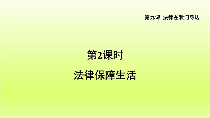 2024七下道德与法治第四单元走进法治天地第九课法律在我们身边第2框法律保障生活课件（部编版）第3页