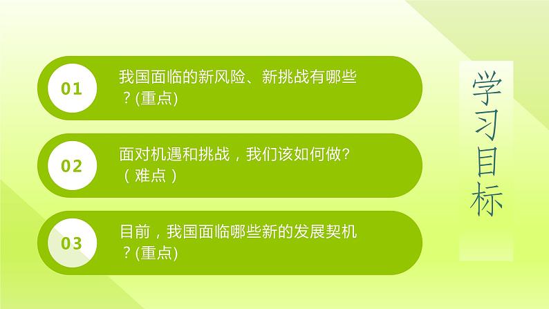 2024九下道德与法治第二单元世界舞台上的中国第四课与世界共发展第1框中国的机遇与挑战课件（部编版）03