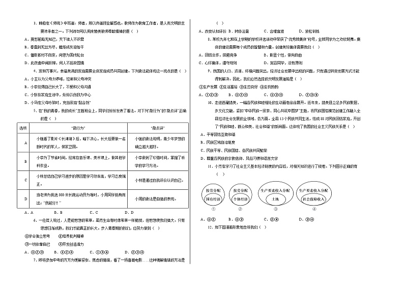 2024年中考押题预测卷02（辽宁卷）-道德与法治（考试版）A3第2页