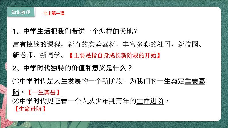 部编版7上道德与法治第一单元《成长的节拍》复习课件07