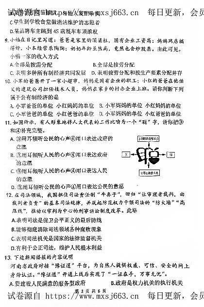 河南省周口市西华县2021-2022学年八年级下学期期末道德与法治试卷03