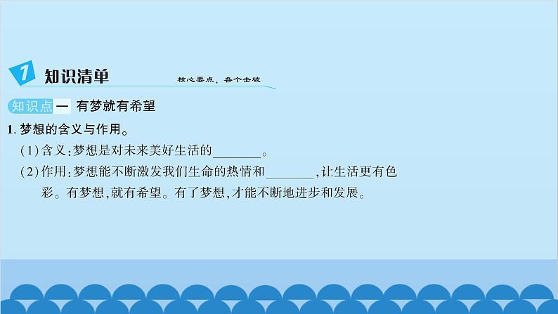 部编版道德与法治七年级上册 第一课　中学时代　第二课时　少年有梦习题课件第3页