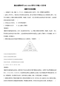 [道德与法治]湖北省荆州市2023-2024学年八年级下学期5月月考试题（解析版）