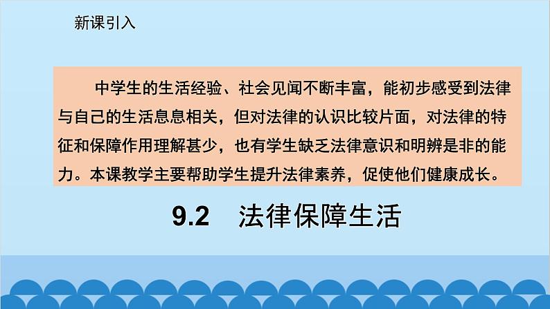 统编版道德与法治七年级下册 9.2  法律保障生活 课件第2页