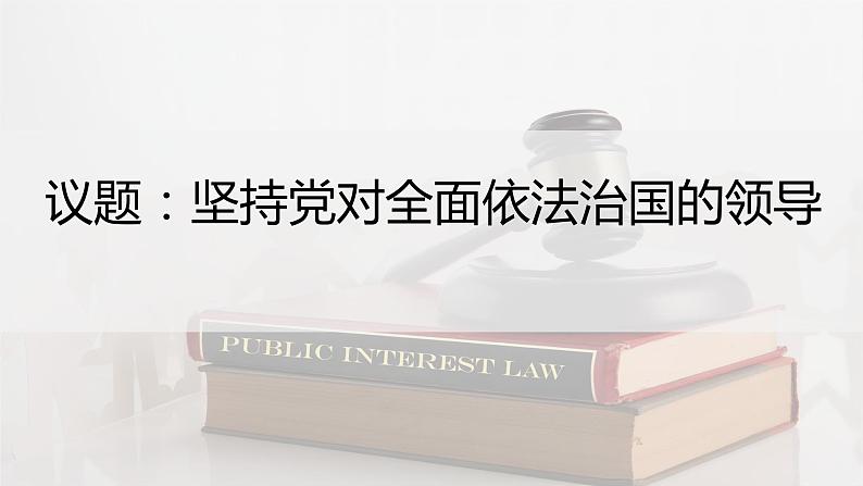 2024成都中考道法复习备考专题 《坚持党对依法治国的领导》（课件）第1页