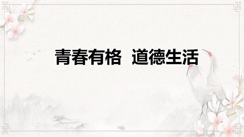 2024成都中考道法复习备考专题 青春有格道德生活（课件）第1页