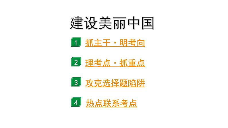 2024成都中考道法一轮复习备考专题 建设美丽中国（课件）第1页