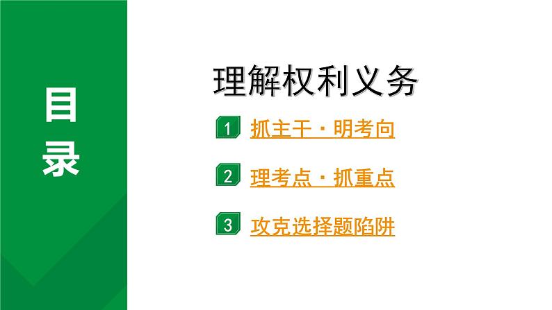 2024成都中考道法一轮复习备考专题 理解权利义务（课件）01