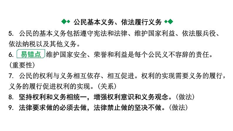 2024成都中考道法一轮复习备考专题 理解权利义务（课件）05