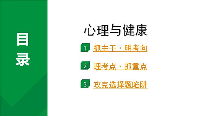 2024成都中考道法一轮复习备考专题 心理与健康（课件）第2页