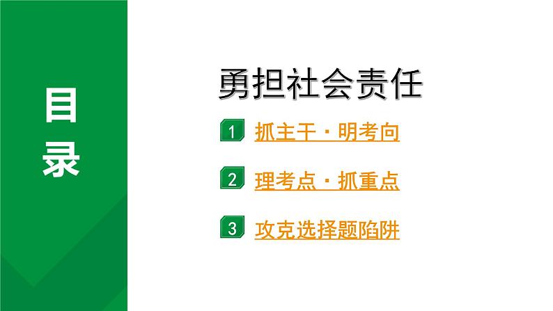 2024成都中考道法一轮复习备考专题 勇担社会责任（课件）第1页