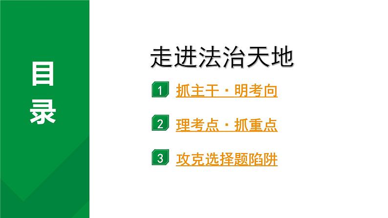 2024成都中考道法一轮复习备考专题 走进法治天地（课件）第2页