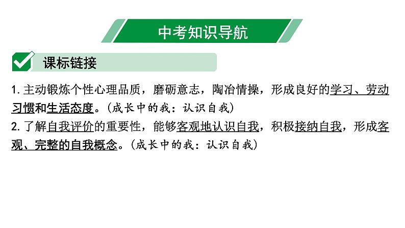 2024安徽中考道法考点一轮复习 七上第一单元 成长的节拍【课件】第3页