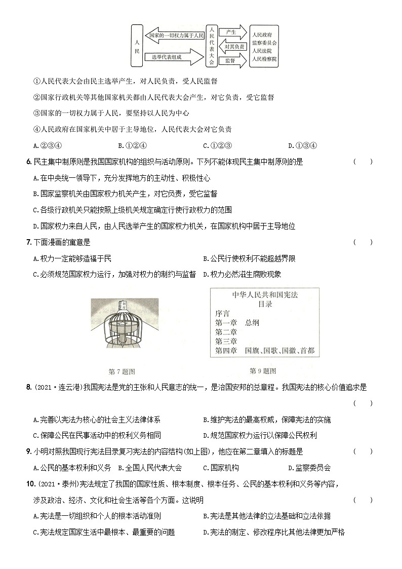 【单元测试】（卷01）第一单元  《坚持宪法至上》测试题A卷-八年级道德与法治下学期综合模拟卷02